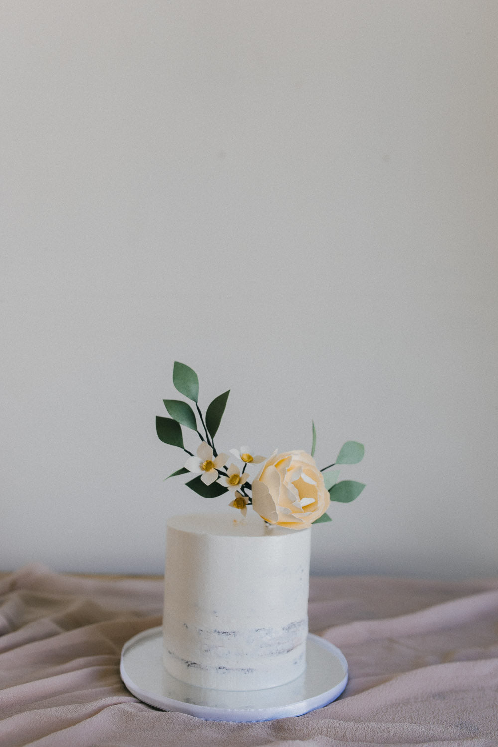 Paper Floral Crown Cake Topper