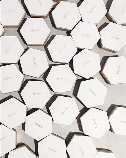 Cedar Hexagon Placecard Holders (Set of 6)